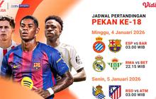 Berikut Jadwal Live Streaming La Liga Pekan ke-18, Tayang di Vidio