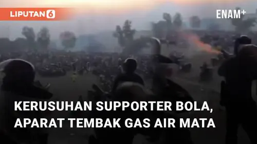 VIDEO: Terjadi Lagi, Akibat Kerusuhan Supporter Bola, Aparat Tembak Gas Air Mata