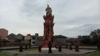 Monumen Moh Toha didirikan untuk memperingati peristiwa Bandung Lautan Api yang menginspirasi penciptaan lagu Halo-Halo Bandung. (Liputan6.com/Huyogo Simbolon)