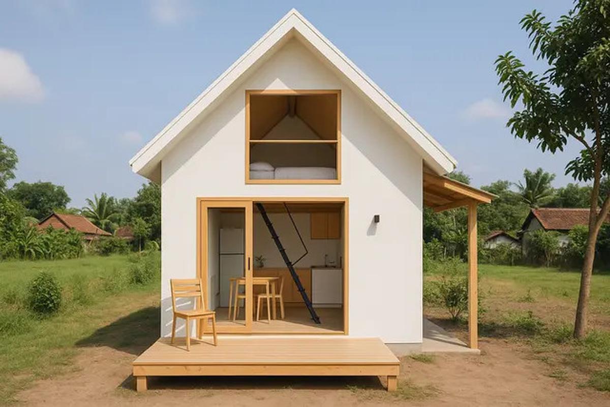 10 Model Rumah Mungil di Desa dengan Mezzanine Minimalis, Sudut Kecil Ini Auto Jadi Tempat Favorit