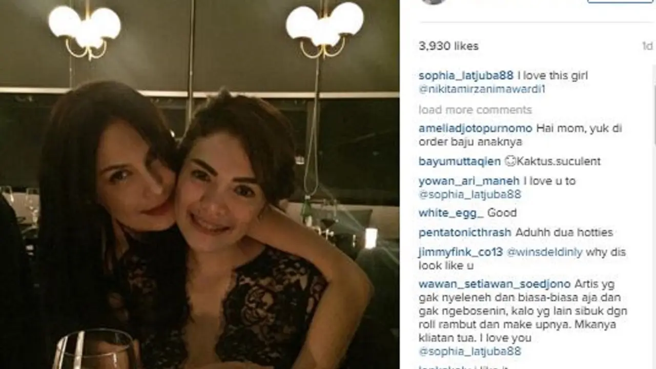 Sophia Latjuba dan Nikita Mirzani