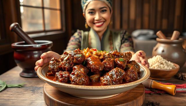 7. Penyelesaian dan Penyajian Rendang yang Menggugah Selera