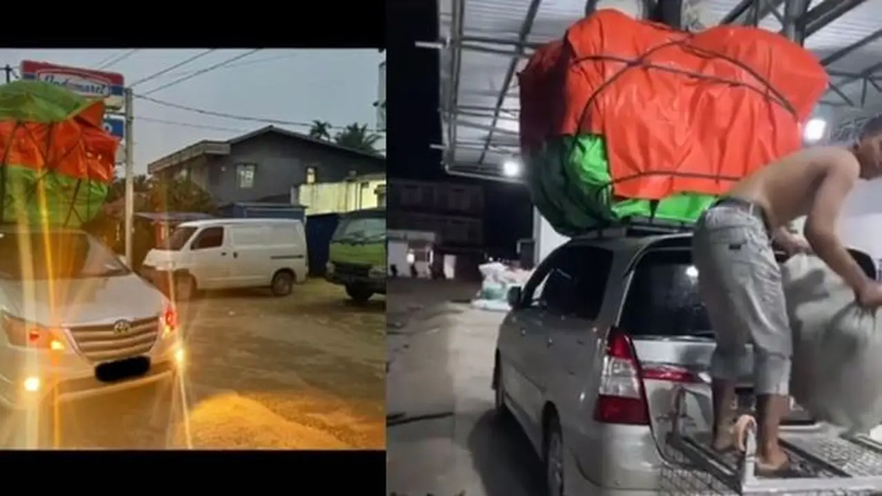 Toyota Innova angkut muatan