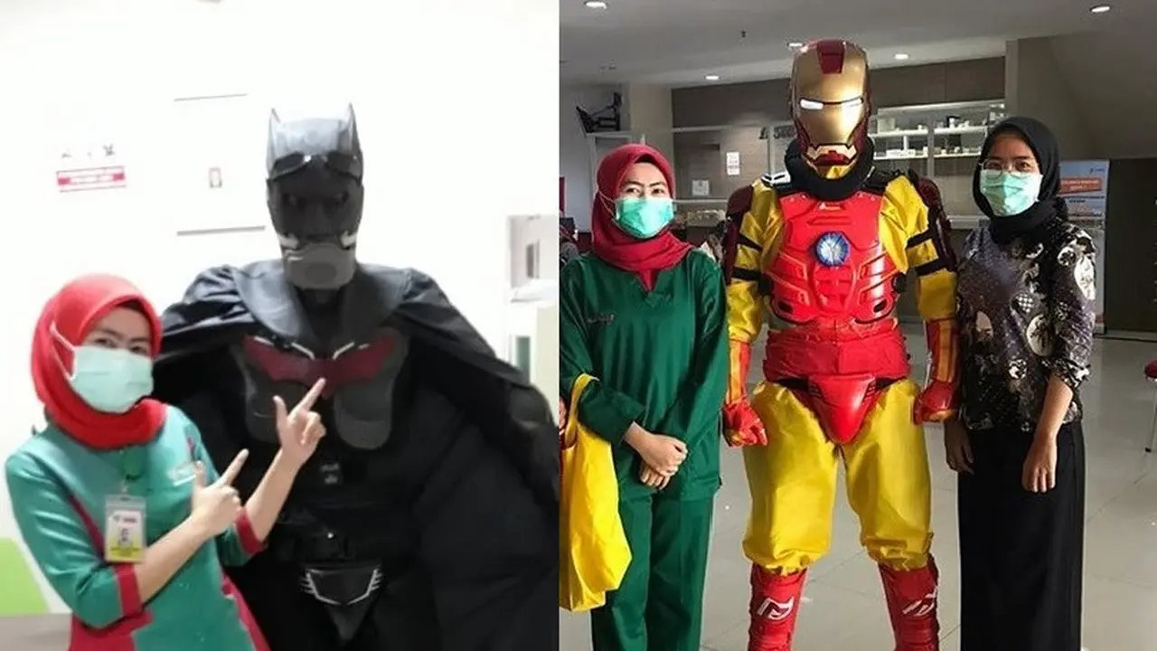 dokter kenakan APD superhero