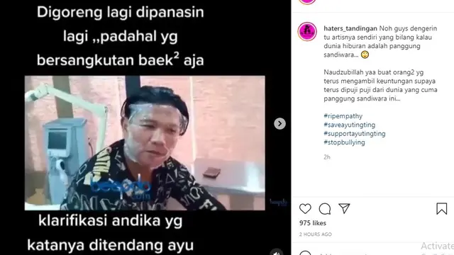 Andika Kangen Band (Foto: Instagram/@haters_tandingan)