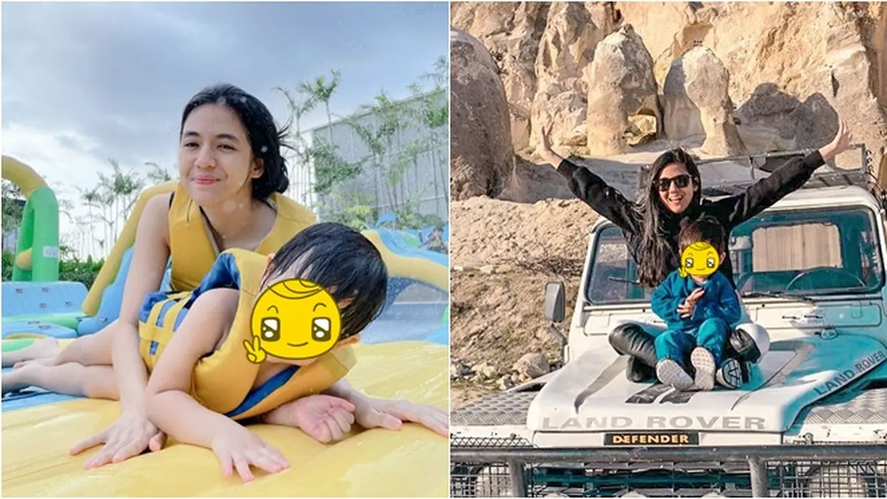 6 Potret Seru DJ Una dan Buah Hati Liburan Bareng, Jadi Ibu Tangguh