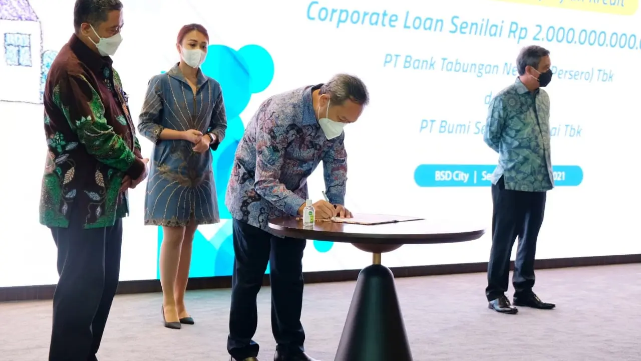 BTN menandatangani kerjasama fasilitas kredit korporasi  dengan  PT Bumi Serpong Damai Tbk