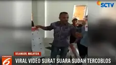 Dalam video tersebut, surat suara pilpres sudah tercoblos untuk pasangan nomor urut nol satu.