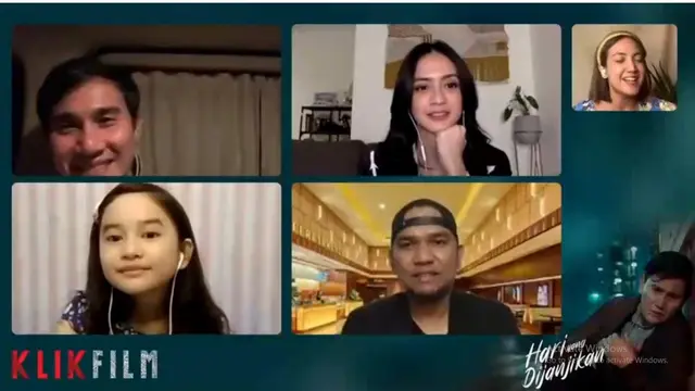 Konferensi pers virtual Hari Yang Dijanjikan. Vino G. Bastian hadir. (Foto: Dok. Klik Film)