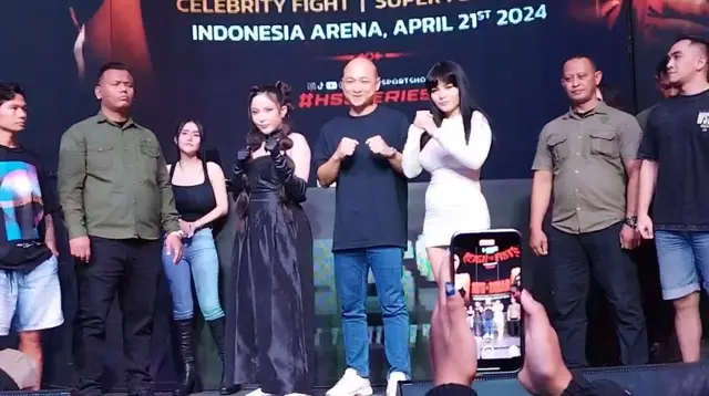 Dinar Candy saat face off dengan Ayu Aulia di ajang HSS Series 5.