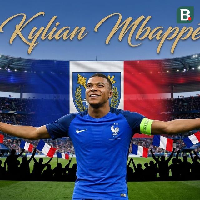 Ilustrasi Kylian Mbappe di Timnas Prancis. (Bola.com/AFP/Gemini)