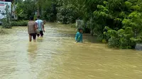 Banjir melanda tujuh desa di Purbalingga, ratusan jiwa mengungsi. (Foto: Liputan6.com/Rudal Afgani)