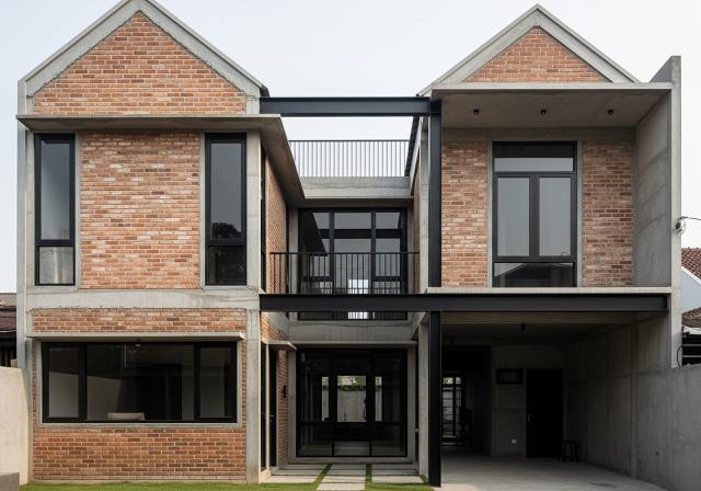 Desain Rumah 2 Lantai Industrial Sederhana/Desain Rumah 2 Lantai Budget di Bawah Rp 200 Juta  (Sumber: gemini.com)