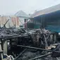 Rumah Asmani-Yusnaini di Kelurahan 3-4 Ulu Palembang Sumsel yang hangus dilalap si jago merah (Liputan6.com / Nefri Inge)