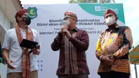 Menteri Parekraf Sandiaga menghadiri peresmian Sumenep UMKM Halal Hub. (Istimewa).