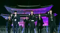 Penampilan BTS mengenakan hanbok di acara Idol di The Tonight Show Starring Jimmy Fallon. (dok. Screenshoot Youtube The Tonight Show Starring Jimmy Fallon)