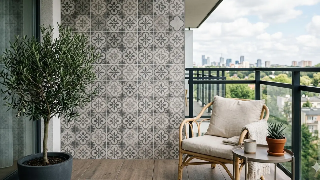 Dinding Balkon Rumah Minimalis (Foto: Gemini AI)