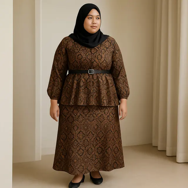 Inspirasi Model Batik Peplum untuk Big Size/via ChatGPT