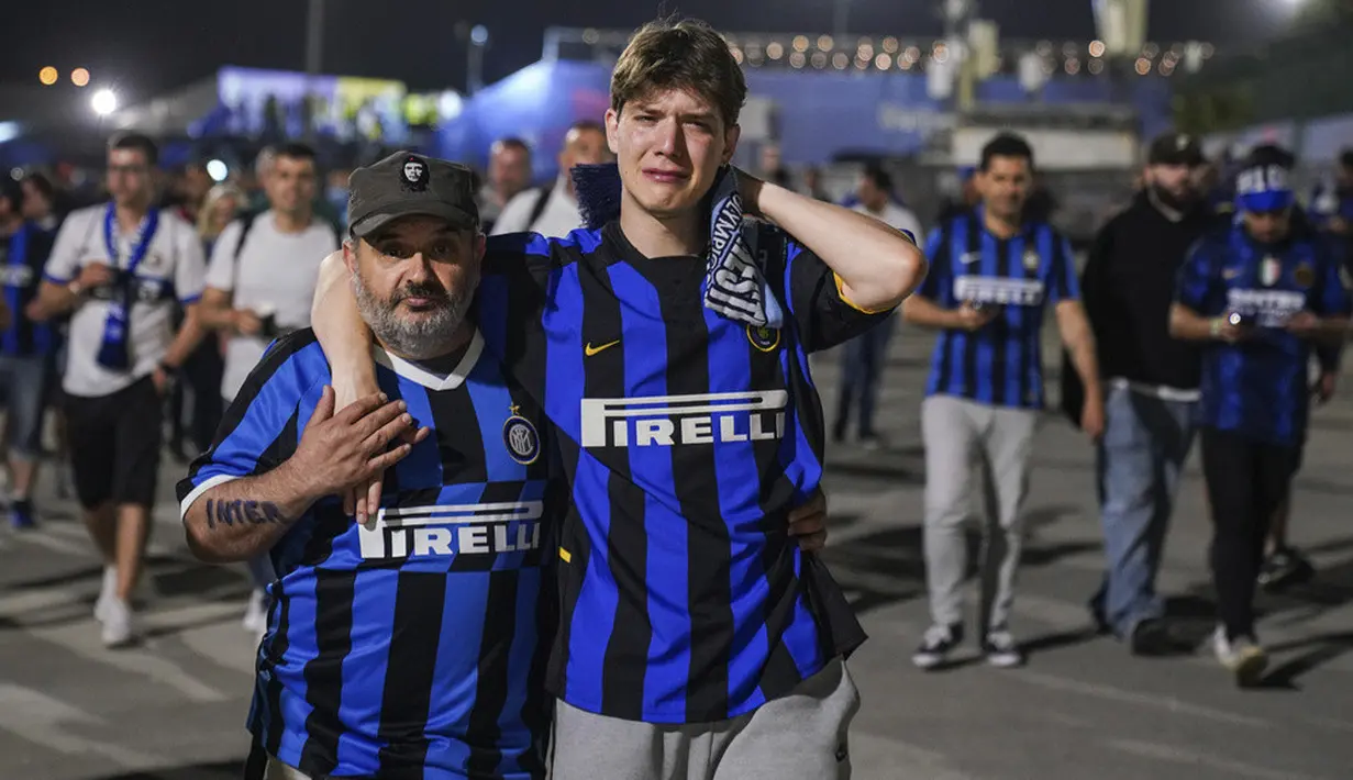 <p>Hingga laga berakhir, skor 1-0 tak berubah. Manchester City menang atas Inter Milan sekaligus menjadi juara Liga Champions. (Cemal Yurttas/DIA Images via AP)</p>