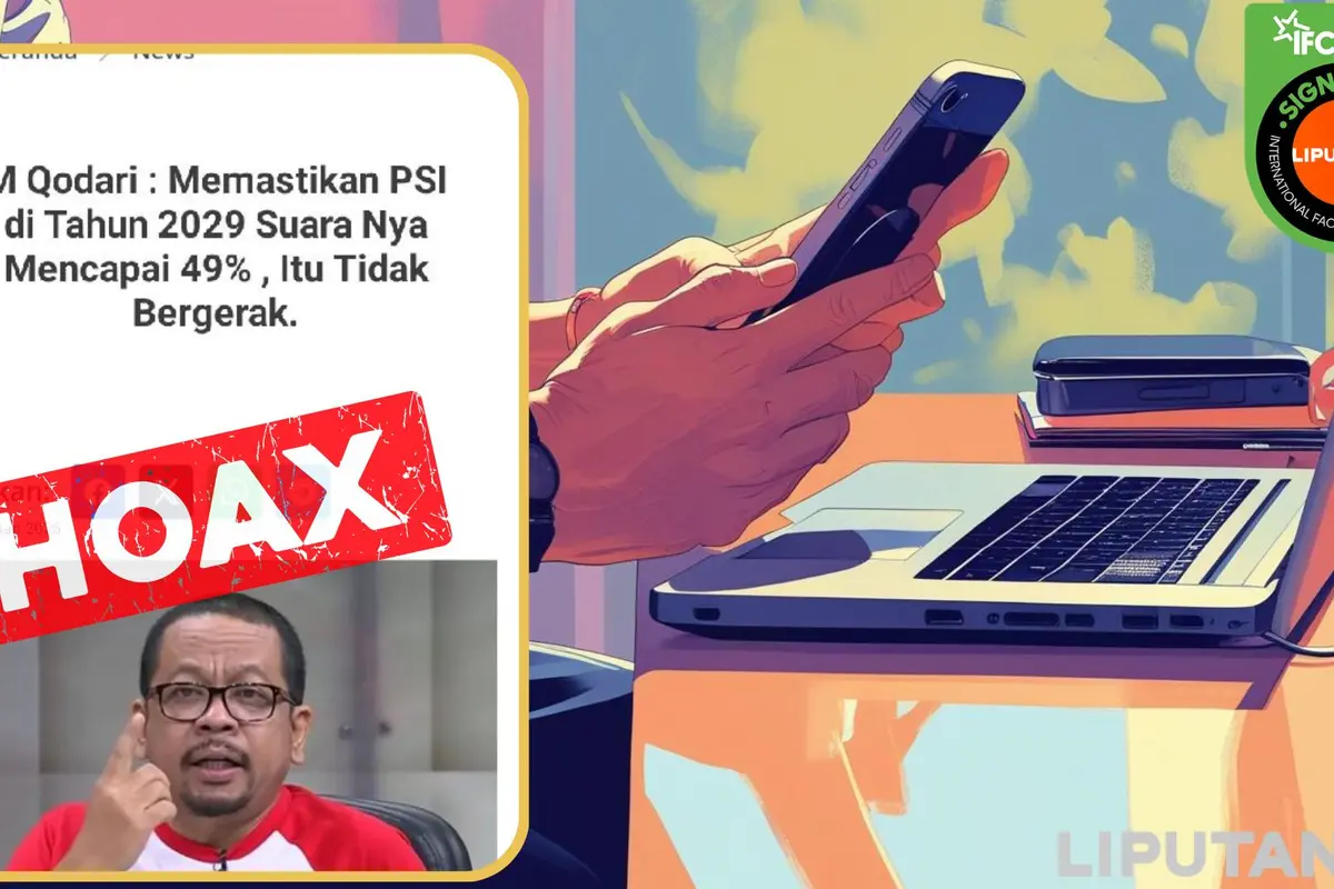 Cek fakta M Qodari pastikan suara PSI 49 persen pada 2029