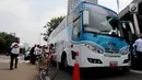 Komisi Pemberantasan Korupsi (KPK) meluncurkan bus "Jelajah Negeri Bangun Antikorupsi" di Jakarta, Senin (24/9). Bus yang bakal jelajahi 11 kota di Tanah Air itu bertujuan mengkampanyekan dan mengedukasi gerakan antikorupsi. (Merdeka.com/Dwi Narwoko)