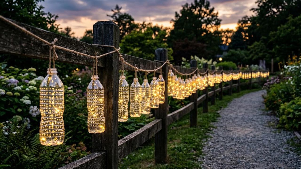 Lampion Taman dari Botol Bekas