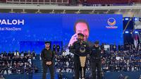 Ketua Umum (Ketum) Partai Nasdem Surya Paloh saat memberikan Pidato Politik dalam Apel Siaga Perubahan Partai NasDem di Stadion Utama Gelora Bung Karno (SUGBK) Senayan, Jakarta. (Liputan6.com/Nanda Perdana Putra)