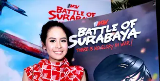 Artis multitalenta Maudy Ayunda didapuk sebagai pengisi suara atau dubber sebuah film animasi berjudul 'Battle of Surabaya'. (Wimbarsana/Bintang.com)