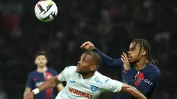 Gol PSG dicetak Bradley Barcola, Achraf Hakimi dan Gonzalo Ramos. (FRANCK FIFE / AFP)