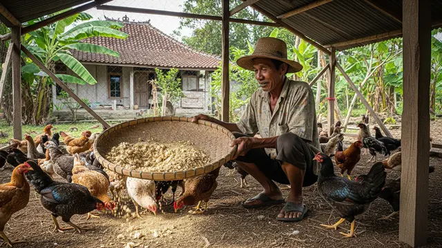 Pakan Ayam Murah dari Bahan Alami Model Ampas Tahu