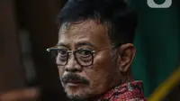 Pada kasus ini, JPU pada KPK mendakwa Syahrul Yasin Limpo menerima uang sebesar Rp 44,5 miliar hasil memeras anak buah dan direktorat di lingkungan Kementan. (Liputan6.com/Angga Yuniar)