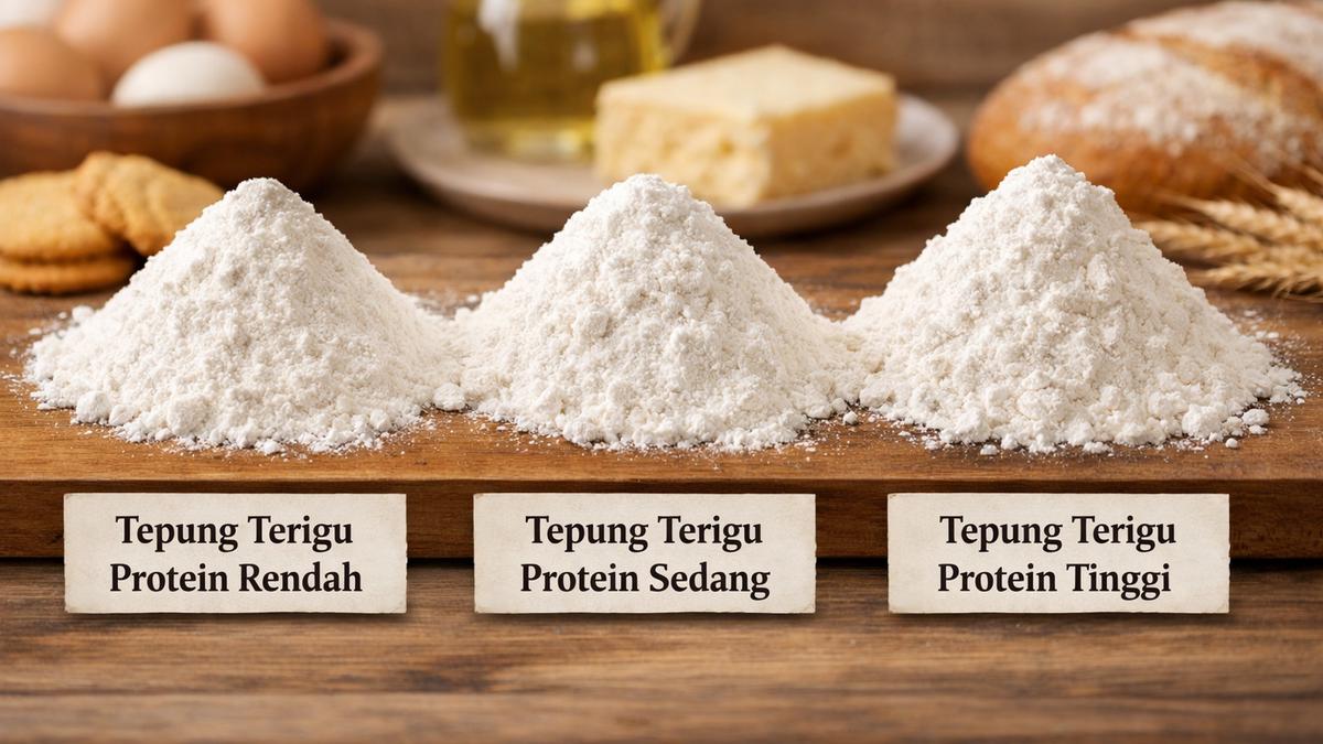 Perbedaan Tepung Terigu Protein Rendah, Sedang dan Tinggi, Simak Fungsinya Buat Masakan