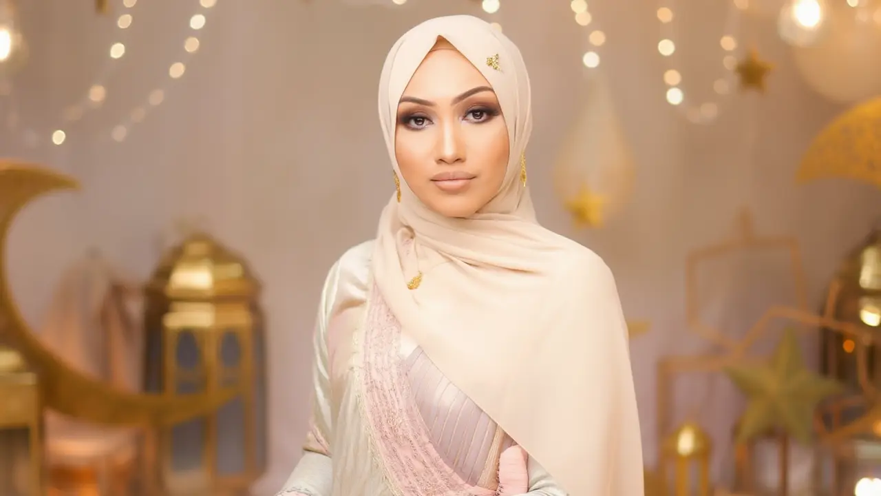 Fashion Hijab untuk Lebaran 2026 (Foto: Reve Art AI)