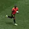 Pemain Belgia, Romelu Lukaku merayakan gol dalam pertandingan Grup G Piala Dunia 2026 melawan Mesir di Seattle, Selasa (16/6/2026). (AP Photo/Maddy Grassy)