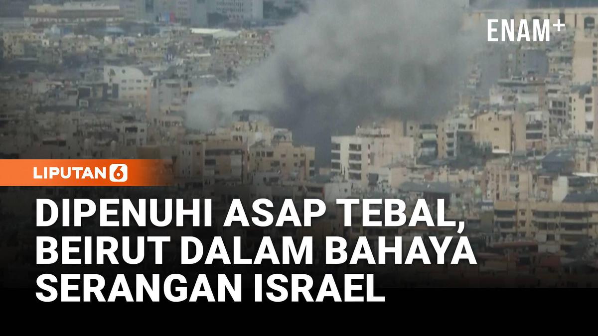 Beirut Membara! Asap Tebal Tutupi Beirut Usai Serangan Israel