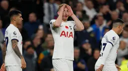 Tottenham Hotspur unggul lebih dahulu lewat Dejan Kulusevski. (AP Photo/David Cliff)