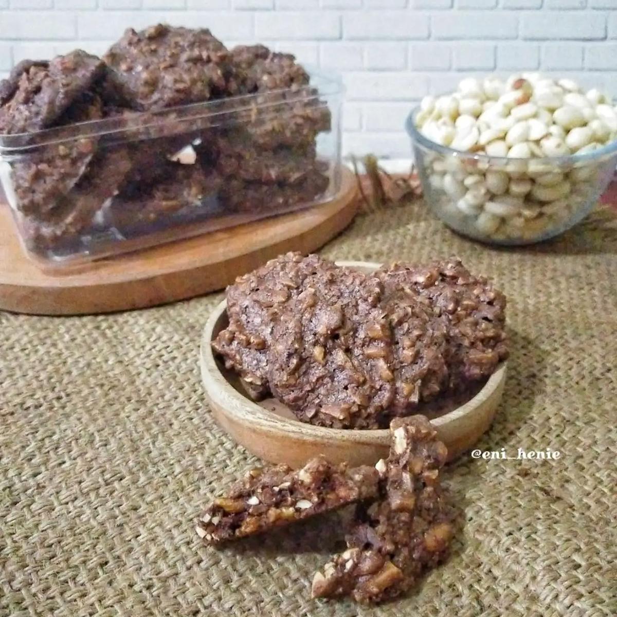 Ilustrasi Kue Kering Cokelat Kacang