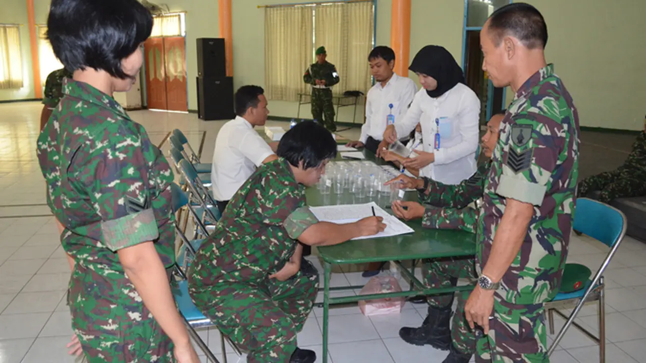 Cegah Penggunaan Narkoba, Korem TNI Gelar Tes Urine Mendadak
