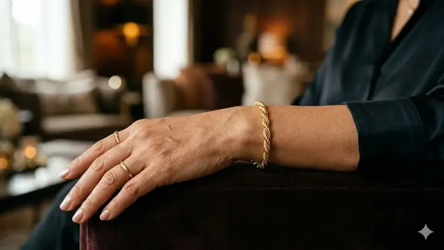 Model Gelang Emas Rantai untuk Usia 50 Tahun ke Atas