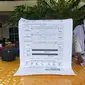 Hasil hitung surat suara di TPS 011 Kelurahan Sungai Buah Kecamatan IT II Palembang (Liputan6.com / Nefri Inge)