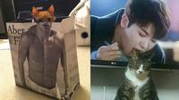 6 Ilusi Optik Kucing dengan Cowok Ini Menipu Mata (Twitter/kochengfess)