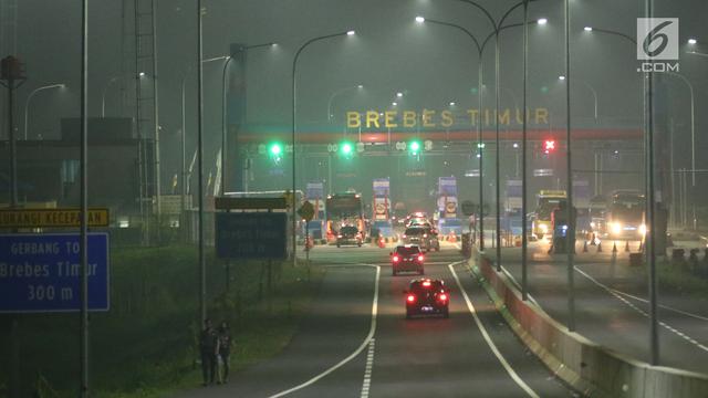 Arus Mudik di Tol Pejagan-Pemalang Ramai Lancar