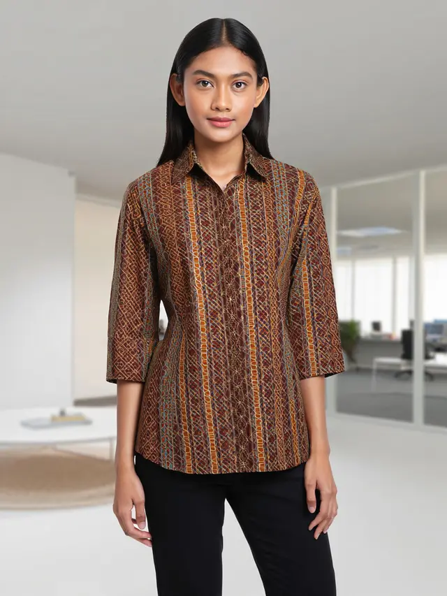 Batik Kantoran Modis Anti Kusut