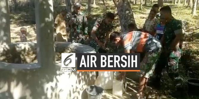 VIDEO: TNI Bantu Kesulitan Air Bersih di Perbatasan RI-Timor Leste
