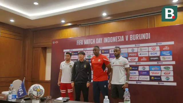 Konferensi pers Timnas Indonesia Vs Timnas Burundi