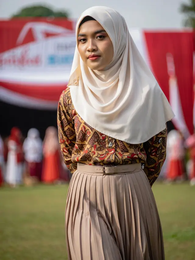 Padu Padan Batik dan Rok untuk Upacara HUT RI (Foto: Reve Art AI)