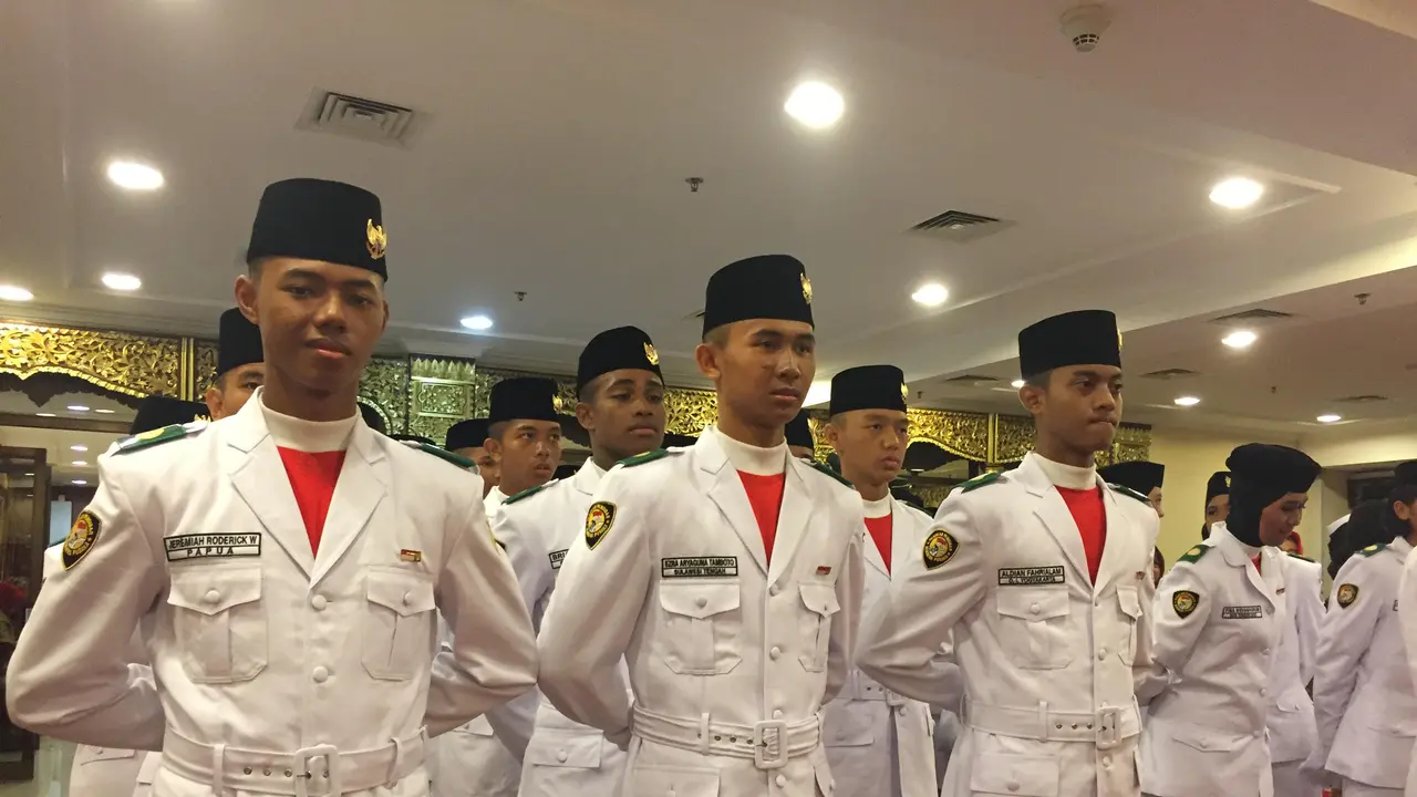 Ekspresi Paskibraka 2017 jelang Upacara HUT ke-72 RI