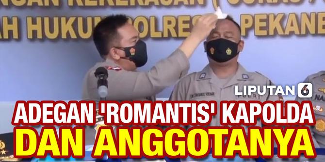 VIDEO: Bak di Drama Korea, Kapolda Riau Lap Keringat Anggotanya