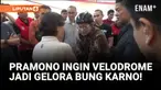 Mirip Atlet! Pramono Anung Jajal Sepeda Balap di Velodrome