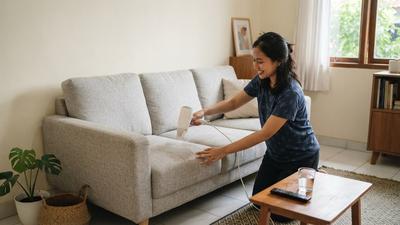 9 Cara Membersihkan Sofa Kain tanpa Membuatnya Lembap Terlalu Lama, Perhatikan Pengeringan